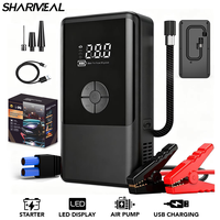 Sharmeal Manufacturer 4-en-1 Démarreur de Batterie 2000A, Power Bank 12V 6000mAh, Démarreur de Voiture avec Pompe à Air