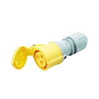 Prise femelle industrielle ZNPON S11342 16AMP 110V prise jaune de remplacement-à utiliser avec les fils traînants