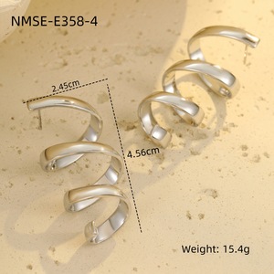 <span class=keywords><strong>Orecchini</strong></span> Pendenti Geometrici in Acciaio Inossidabile Placcato Oro 18K PVD Impermeabili Stile INS Trendy, Gioielli <span class=keywords><strong>da</strong></span> Donna, Idea Regalo - Product Image 5