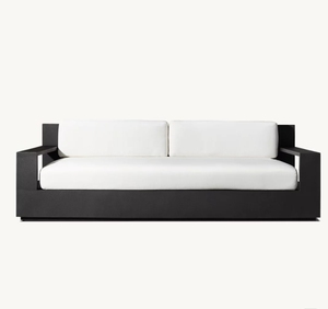 โซฟากลางแจ้งสไตล์เรียบง่ายโซฟาโรงแรมลานอลูมิเนียมโซฟากลางแจ้ง - Product Image 3