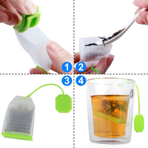 Reusable Tea Filter Strainer Food Grade <b>Silicone</b> Tea Bags for Loose Tea - Product Image 4