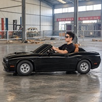Véhicule de drift LFP Battery Retro Hellcat pour la course en extérieur, 80 km/h, vitesse minimale 15 km/h, intérieur en cuir personnalisé, cadre anti-collision pour loisirs privés