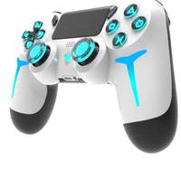 YLW Gamepad PS4 Privat Baru dengan Lampu RGB, Kontroler Nirkabel Desain Ergonomis dan Motor Getar untuk Joystick PS4
