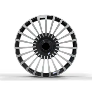 奔驰宾利劳斯莱斯用明亮光泽黑色汽车表面17 18 19 20 22英寸铝合金轮辋锻造轮毂轮辋
