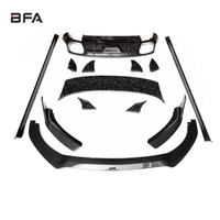 Kit carrosserie en fibre de carbone sèche compatible Panamera 971 2017-2019 : Lame avant, jupes latérales, diffuseur arrière, aileron arrière