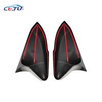 Noir brillant ABS fibre de carbone Look M Style Kits de carrosserie de voiture porte latérale rétroviseur couvre capuchons boîtier coque pour MG 7 2022 +