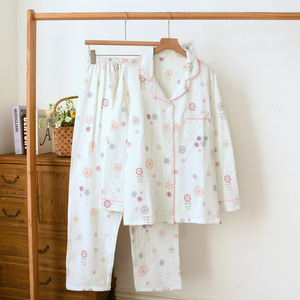 Conjunto de Pijama de Algodón 100% de Alta Calidad, Manga Larga, Cuello Camisero, Ropa de Dormir Transpirable <span class=keywords><strong>para</strong></span> Mujer, Estilo Old Money - Product Image 4