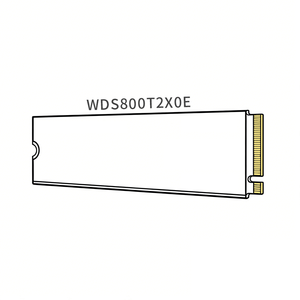 BLACK SN850X <b>8</b> <b>TB</b> <b>SSD</b>, WDS800T2X0E, Without Heat Sink - Product Image 2