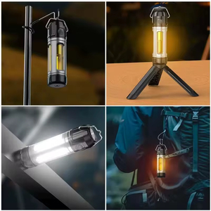 ไฟฉายแคมป์ปิ้ง LED แบบ 2 in 1 ชาร์จด้วย USB และ Type C ตัวเรือน ABS ปรับความสว่างได้ สร้างบรรยากาศ ใช้ในเต็นท์ได้ ไฟฉายอเนกประสงค์ - Product Image 5