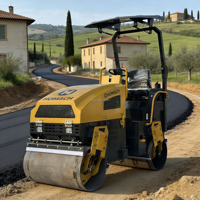 Rouleau compresseur professionnel et machine à compacter - Mini-compacteur pour projets de construction et de pavage