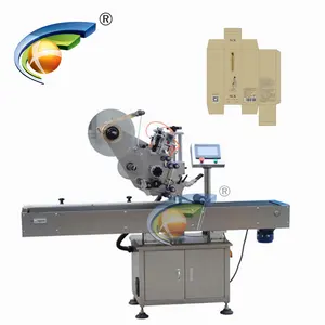 Automatic Tag Flat Label Applicator Machine For Flat Box Plastic Bag Paper Pouch With Date Printer