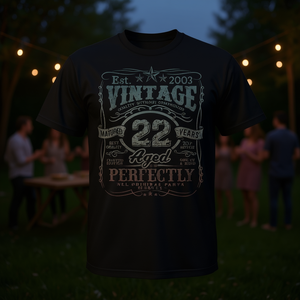 Camiseta vintage del 22º cumpleaños de 2003, edición limitada, diseño perfectamente envejecido - Product Image 3