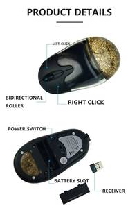 Nhà Máy Bán <span class=keywords><strong>2</strong></span>.4G Không Dây 3D Nước Nổi Chất Lỏng Máy Tính Chuột Chuột Không Dây Mini Aqua Lỏng <span class=keywords><strong>USB</strong></span> Chuột Quang - Product Image 4