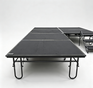 Plateforme de scène pliable, scène mobile en fer, scènes pliables d'intérieur avec tapis pour hôtel, école, exposition - Product Image 1