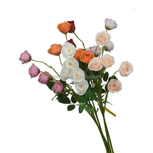 5 tête <span class=keywords><strong>Paris</strong></span> Roses artificielle Rose fleur mariage événement décoration haute qualité fleur fête soie fleur mur toile <span class=keywords><strong>de</strong></span> fond - Product Image 4