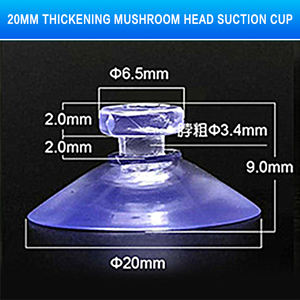 40 Mm M6 Pvc Zuignap Met Stud M6 Schroef Vacuüm Glazen Zuignap Met Snijverwerkingsservice - Product Image 2