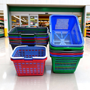 Plastic Shopping Baskets Square Rectangular Storage Organizing Turnover <b>Boxes</b> Durable PP Injection Molding - Product Image 1