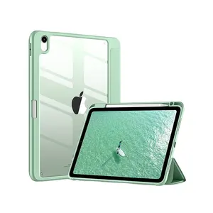 Adequado para iPad encosto transparente de 10,9 polegadas, placa de acrílico duro elegante, caso tablet resistente e durável