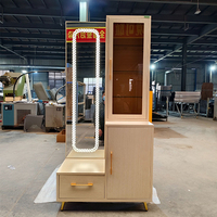 Meuble de rangement moderne européen en métal réglable, coiffeuse sur pied éclairée en fer forgé personnalisée pour hôtel, chambre, salle de bain, salon