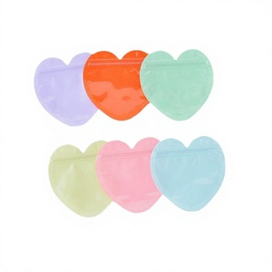 Macaron Heart Ziplock <b>Plastic</b> <b>Bag</b> <b>Resealable</b> Packaging Pouch for Jewelry Gift/ - Product Image 4