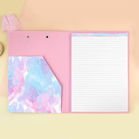 Porte-documents personnalisé en papier avec clip métallique, format A4, pour l'école, le bureau et les réunions