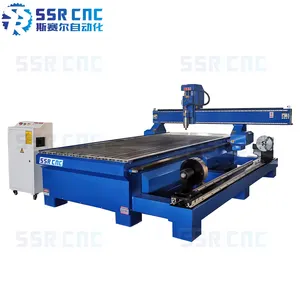 מכונת כרסום cnc 4 ציר עבור צילינדר עמודות, מעקות, שולחן/כיסא רגליים וגיליון שטוח