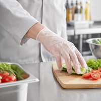 Gants jetables en PE pour le nettoyage de la maison et de la cuisine, de qualité alimentaire, imperméables, en plastique, pour la manipulation des aliments et le nettoyage ménager