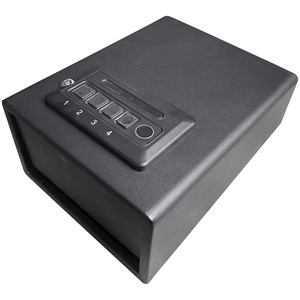 Coffre-fort anti-effraction en acier noir pour armes à feu, résistant au feu, avec serrure à empreintes digitales et serrure à clé <span class=keywords><strong>ILOCK</strong></span> D1, porte de 1,5 mm d'épaisseur pour intérieur/extérieur - Product Image 3