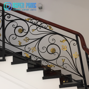 Balustrade d'escaliers en acier forgé, balustrade d'intérieur en métal de Style européen, haute qualité, - Product Image 1