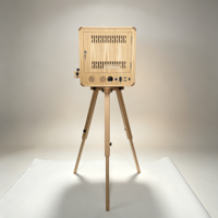 Nouvelle conception de cabine photo portable tout-en-un en bois avec compartiment d'imprimante intégré pour les événements de location de fêtes de mariage