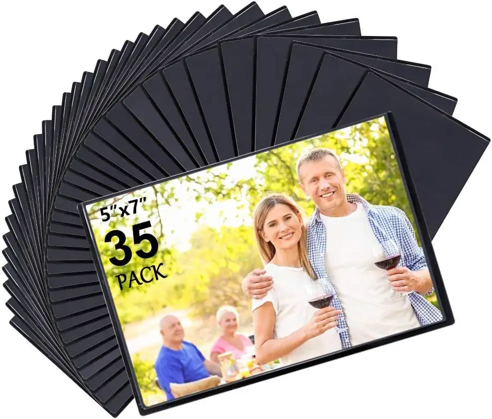 Custom Size Printing Clear Photo Pocket Holder Magnetic Picture Frames for Refrigerator