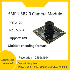 โมดูลกล้องขนาดเล็ก 5MP IMX335 แบบ USB มุมมองภาพ 120 องศา รูรับแสง F2.5 ชัตเตอร์แบบ Rolling Shutter ช่วงไดนามิก 75db ระบบจดจำใบหน้า - Product Image 2