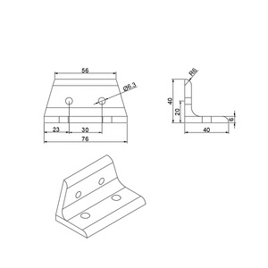 4 trous 3060 & 4080 transition à l'intérieur du support d'<span class=keywords><strong>angle</strong></span> de connexion en aluminium joint d'<span class=keywords><strong>angle</strong></span> 3060 à 4080 série #6019 - Product Image 3