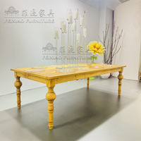 Table de mariage rectangulaire en bois massif, design vintage nordique, best-seller