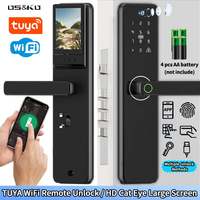 Cerradura de puerta inteligente con cámara de huellas dactilares electrónica aplicación tuya tarjeta SIM CONTROL DE TELÉFONO MÓVIL cerradura de puerta digital GSM con llave