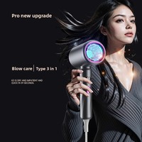 Sèche-cheveux professionnel 2000W à LED haute vitesse avec affichage de température, lumière bleue, air chaud et froid, moteur DC et diffuseur