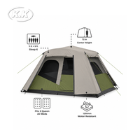 Tente de camping familiale Kawagebo Kamp (KK) avec logo personnalisé, installation facile, pour 3 à 6 personnes, grande tente cabane avec bâche de protection, vente en gros