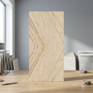 Azulejos de Porcelana Pulida Matrix Beige de 2x4 Pies, con Diseño de Libro, Acabado Brillante, 8.5mm, para Pared y Suelo - Product Image 2