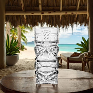 Vaso de Cóctel con Forma de Máscara <span class=keywords><strong>Tiki</strong></span> 3D de 420 ml, Diseño Vintage, Inspirado en Polinesia, para Bebidas Tropicales, Fiestas, Duradero - Product Image 2