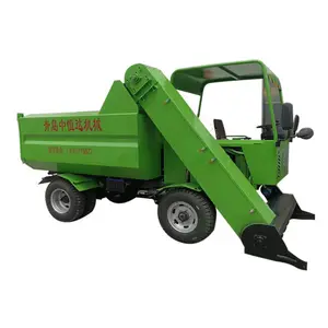 Manure cleaning machinery for dairy farms Electric dung removal truck for cow dung and sheep dung in the farm