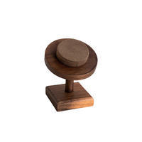 Support de présentation de bijoux en bois, socle rond avec coussin en velours pour collier, bracelet, bague, comptoir de boutique, présentation de cadeaux