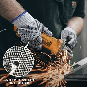 Guanti da <span class=keywords><strong>Lavoro</strong></span> in Cotone a Prezzo all'Ingrosso, Guanti Industriali/da Costruzione e da Giardinaggio con Puntini, Guanti da <span class=keywords><strong>Lavoro</strong></span> in Cotone Lavorato a Maglia - Product Image 6