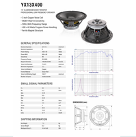 VAMAV YX18X451 18 Pulgadas Ferrite Woofer 1800W 4.5" Subwoofer de bobina de voz para rendimiento altavoz de audio profesional de