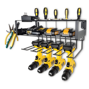 JH-Mech Wall Mounted Storage Rack Garage Tool Organizer Handheld & Power Tool Storage Organizer