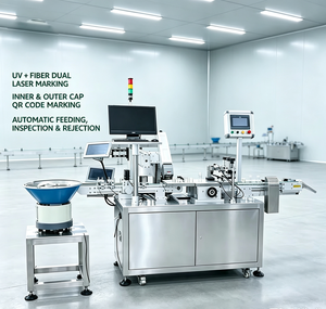 Máquina de Marcado Láser para Tapas, Equipo de Producción en Línea de Alta Velocidad para Tapas de Botellas de Plástico y Metal con Verificación de Códigos QR - Product Image 1