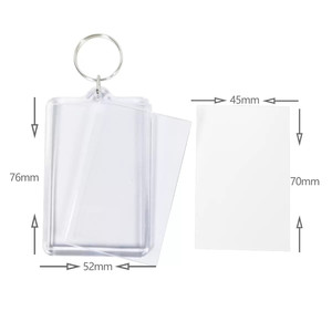 Làm cho của riêng bạn móc chìa khóa Keyring rõ ràng trống trong suốt tùy chỉnh in Acrylic khung ảnh Keychain - Product Image 2
