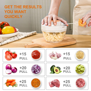 Food Processor Manual <b>Vegetable</b> <b>Chopper</b> Double Blade Food <b>Vegetable</b> Onion Garlic <b>Chopper</b> Cutter - Product Image 2
