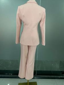 Completo pantalone elegante <span class=keywords><strong>rosa</strong></span> da <span class=keywords><strong>donna</strong></span> 2024 - Abito formale da ufficio per <span class=keywords><strong>donna</strong></span> - Product Image 6