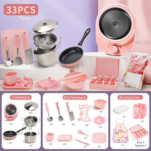 Mini ensemble de cuisine en plastique pour filles, véritable maison de jeu de cuisine avec cuisinière, ustensiles, boîte de rangement, cadeau pour les jeunes (7-14 ans) - Product Image 6