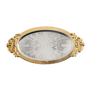 Plateau décoratif de luxe doré - Product Image 1